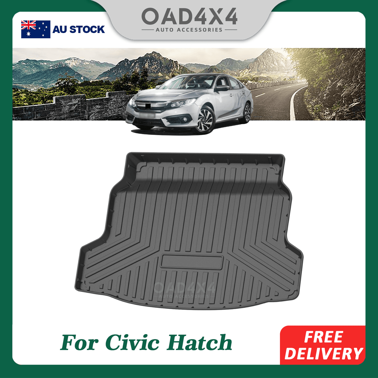 Boot Liner for Honda Civic hatch 10th gen 2017-2021