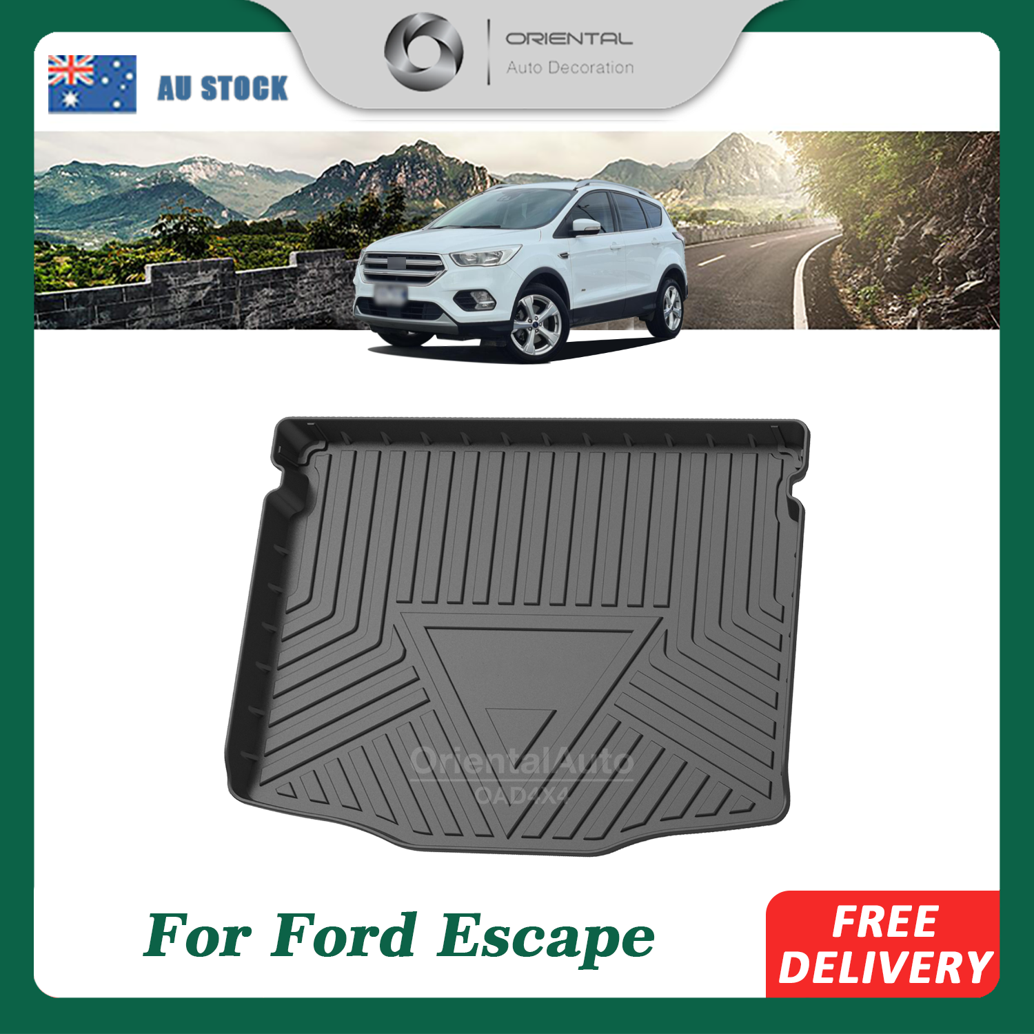 3D TPE Boot Mat for Ford Escape ZG & ZH series 20162021 Cargo Mat Tru