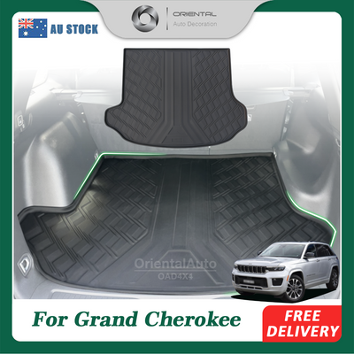 3D TPE Boot Mat for Jeep Grand Cherokee 5 Seats 2021+ Cargo Mat Trunk Mat Boot Liner