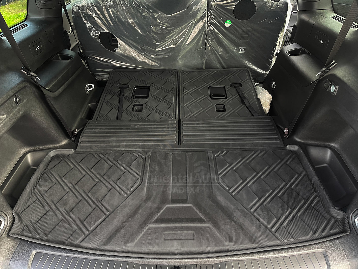 Luxury 6pcs Weathershields & 3D Cargo Mat Boot Mat For Jeep Grand Cherokee L WL Series 7 Seats 2021-Onwards Weather Shields Window Visor