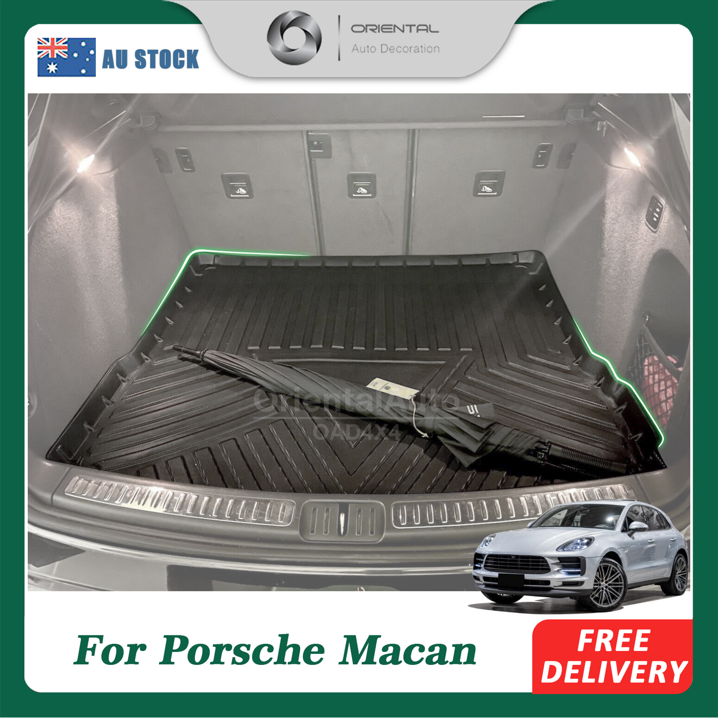 3D TPE Boot Mat for Porsche Macan 2014 Cargo Mat Trunk Mat Boot