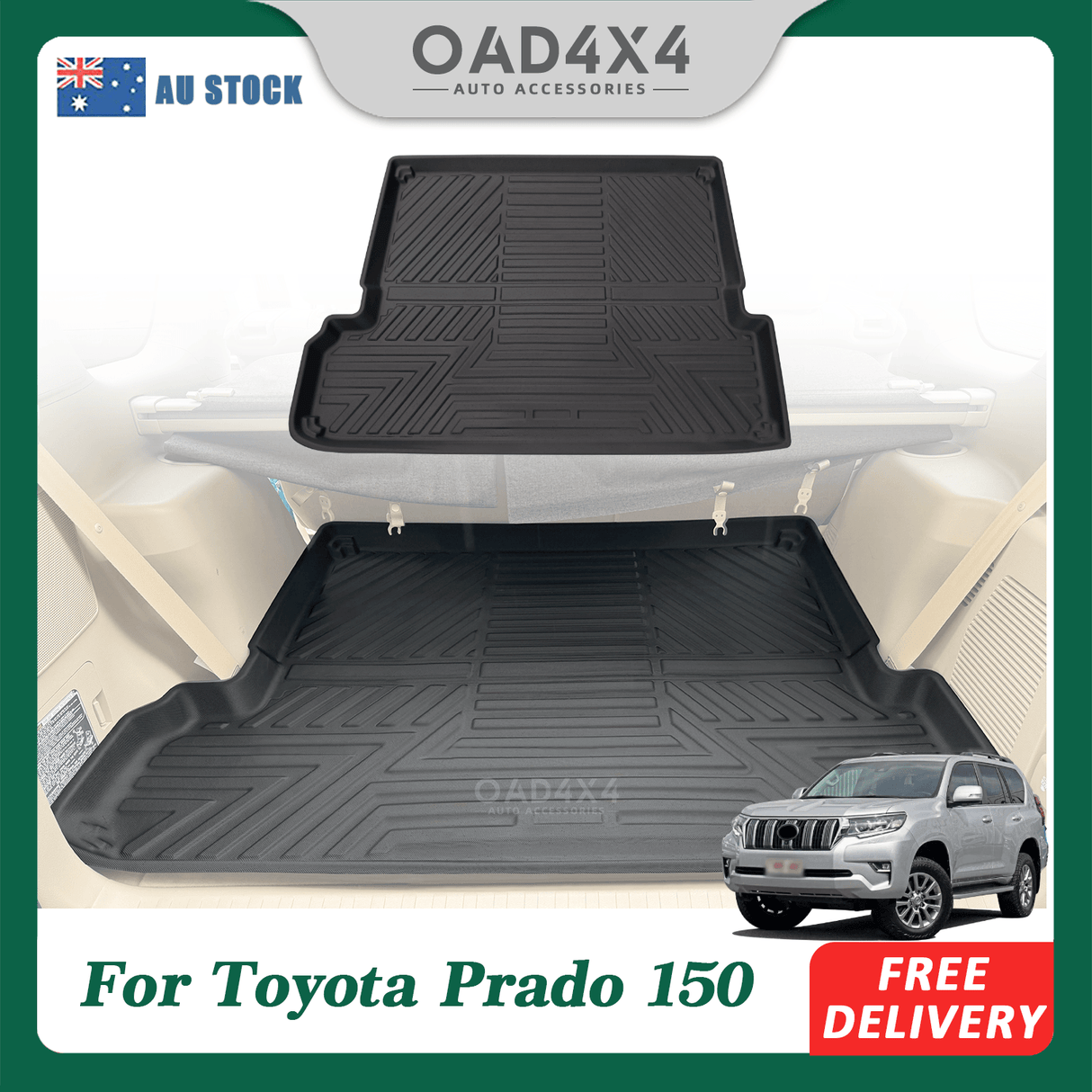 Boot Liner for Toyota Landcruiser Prado 150 / Prado150 7 Seats 2009-2024