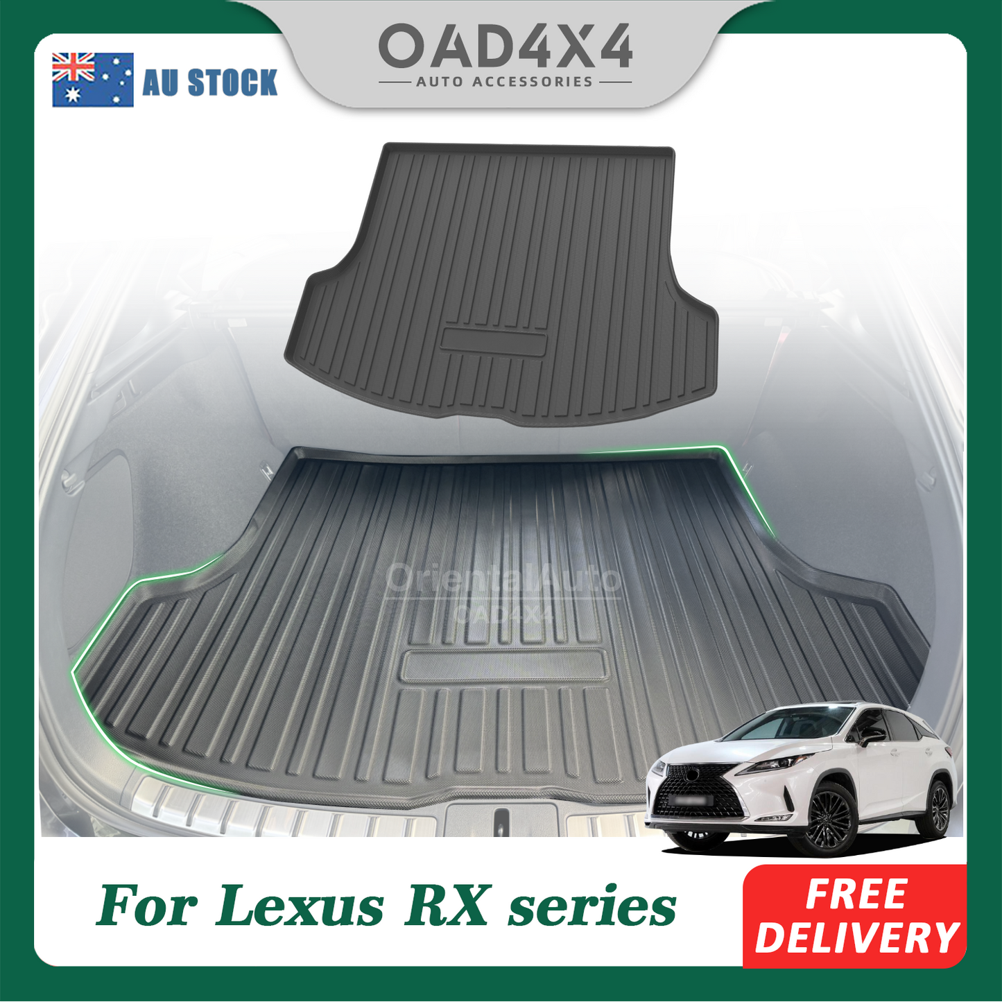 3D TPE Boot Mat for Lexus RX Series 2022-Onwards Cargo Mat Trunk Mat Boot Liner
