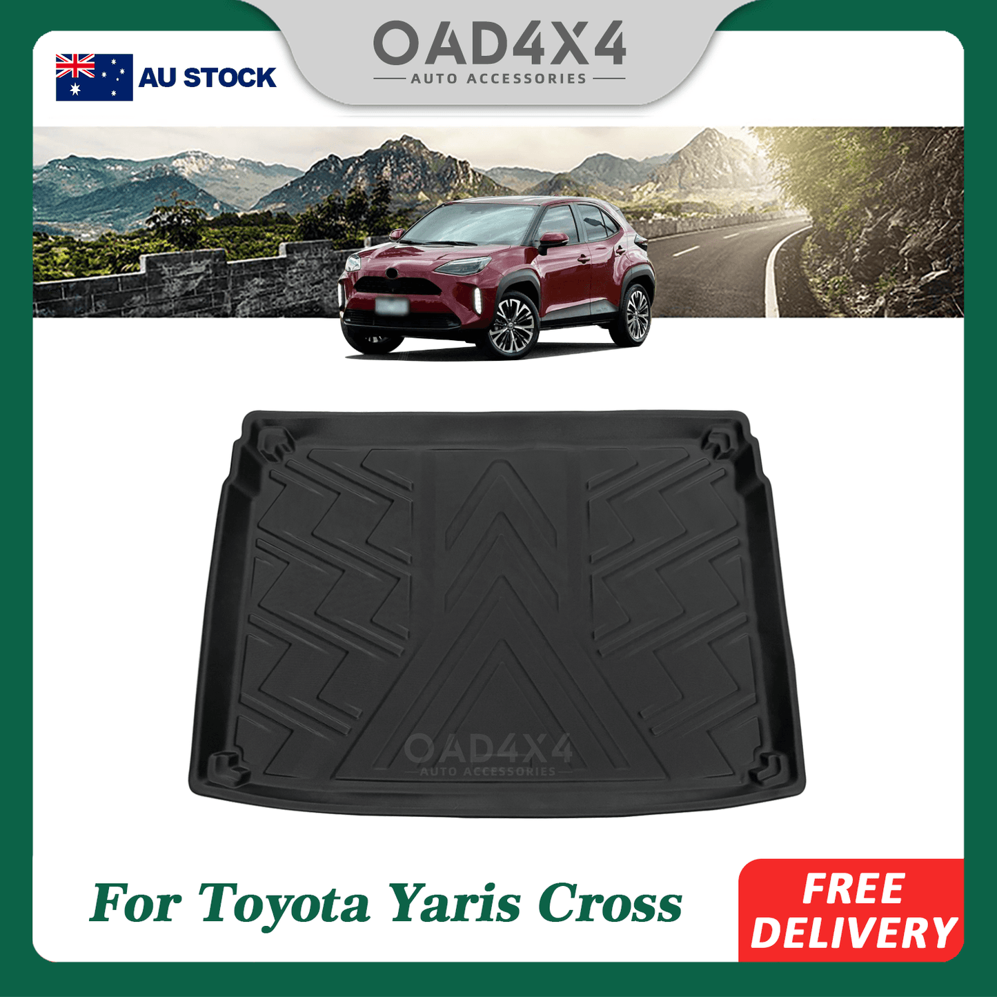 Boot Liner for Toyota Yaris Cross 2020-Onwards ??? OAD4X4 Accessories