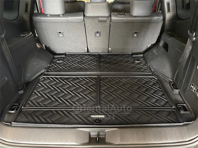 Widened Luxury 6pcs Weathershields & 3D TPE Cargo Mat For Lexus LX500D LX600 7 Seaters 2021-Onwards Weathershield Window Visor + Boot Liner Trunk Mat