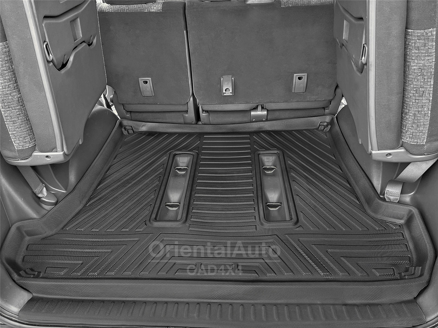 OAD 3D TPE Boot Mat for Toyota Prado 120 2003-2009 with Inner Rear Step Panel Covered Cargo Mat Trunk Mat Boot Liner