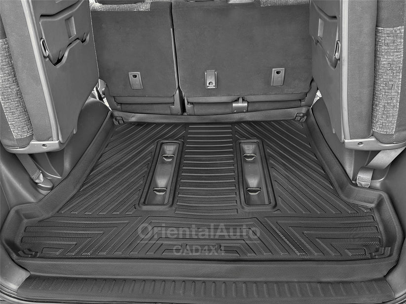 5D TPE Floor Mats & Cargo Mat for Toyota Landcruiser Prado 120 GX / GXL / Pilbara / Standard Auto 2003-2009 Tailored Door Sill Covered Floor Mat Liner + Boot Mat Liner Trunk Mat