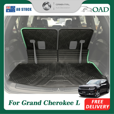 3D TPE 3pcs Detachable Cargo Mat for Jeep Grand Cherokee L WL series 7 Seats 2021+ Trunk Mat Boot Liner
