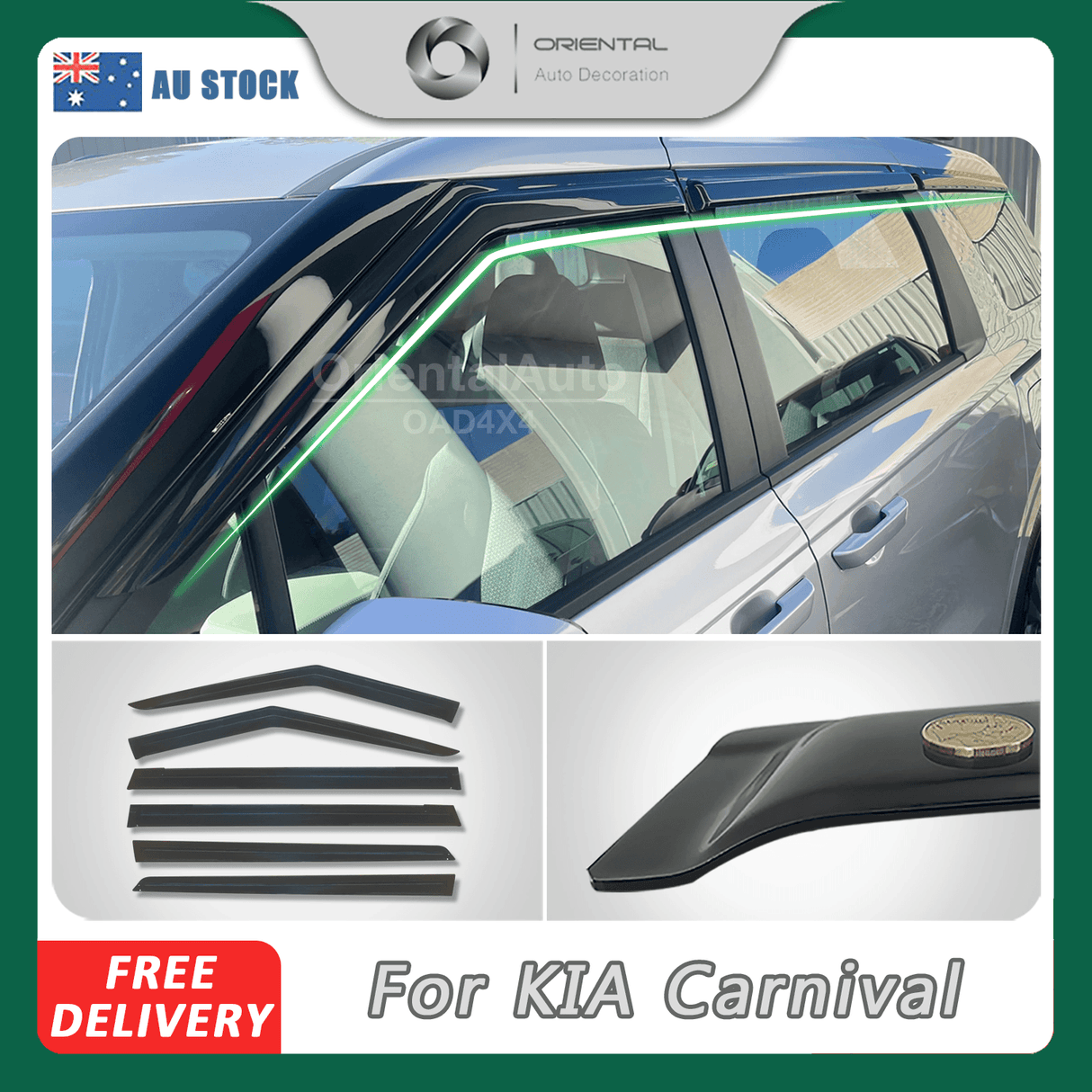 Weather Shields for KIA Carnival KA4 Series 2020-onwards 6PCS