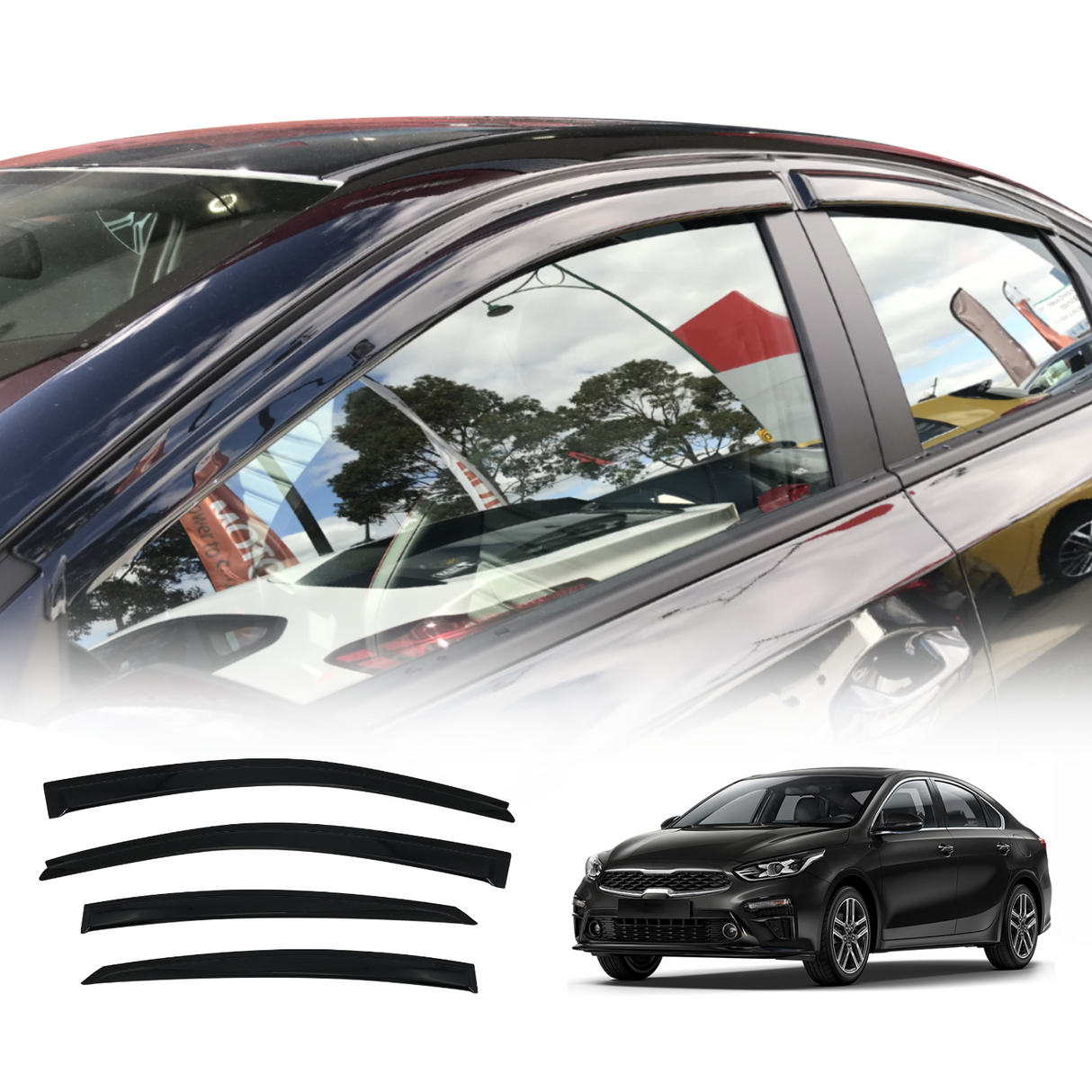 Weather Shields for KIA Cerato BD Series Sedan 2018-Onwards