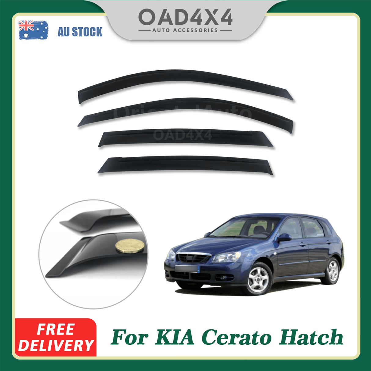 Weather Shields for KIA Cerato LD Series Hatch 5D 2004-2008