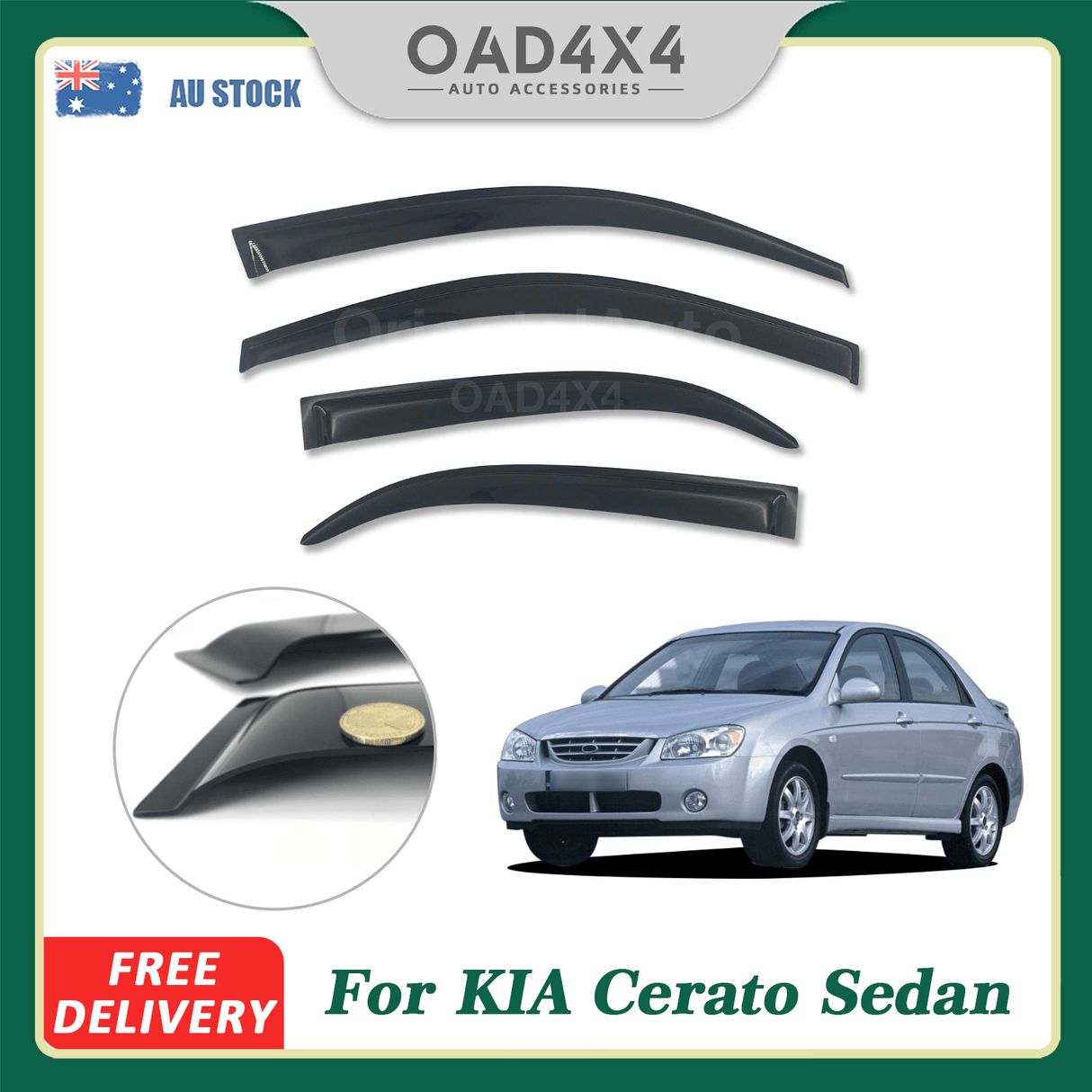 Weather Shields for KIA Cerato LD Series Sedan 2004-2008
