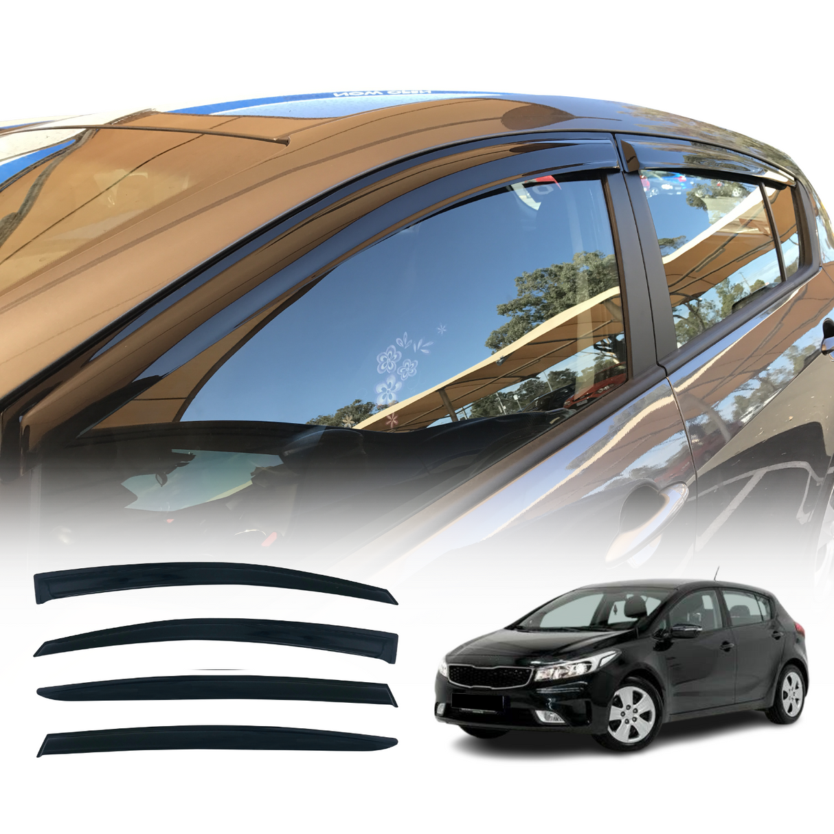 Weather Shields for KIA Cerato YD Series Hatch 2013-2018