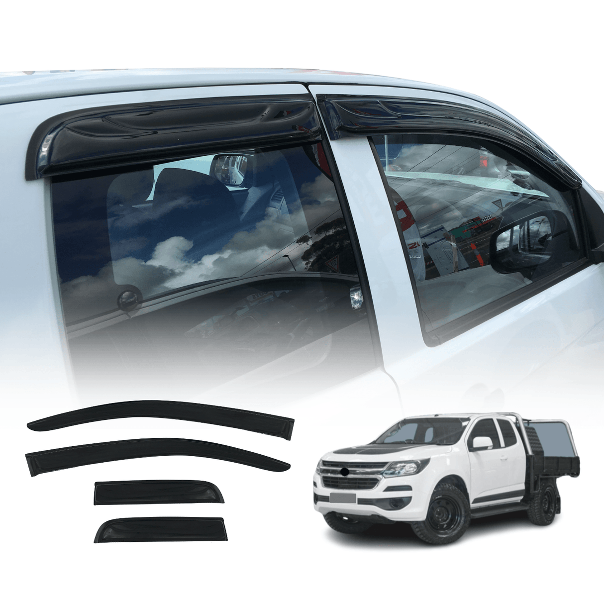 Weather Shields for Holden Colorado RG Series Extra Cab 2012-2020