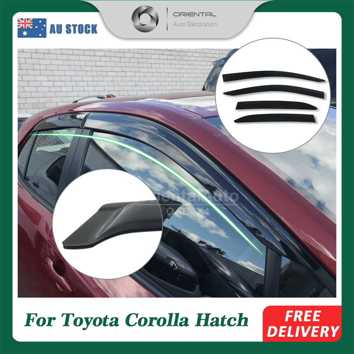 Weather Shields for Toyota Corolla Hatch 2018-Onwards