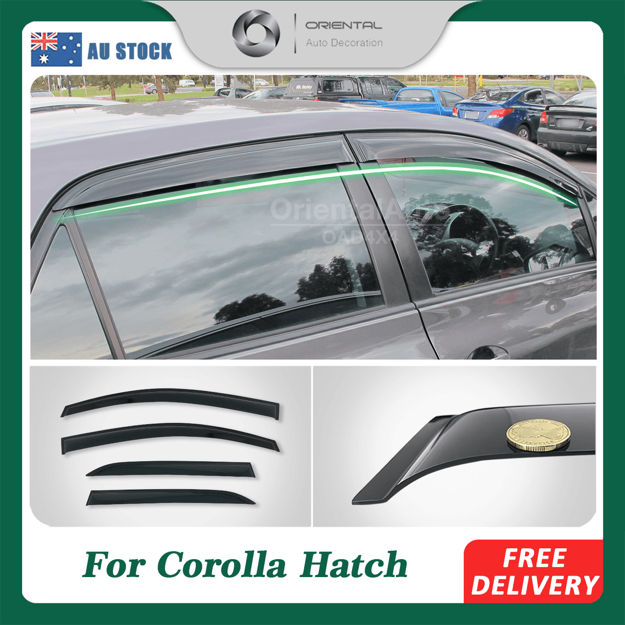 Weather Shields for Toyota Corolla Hatch 2007-2012