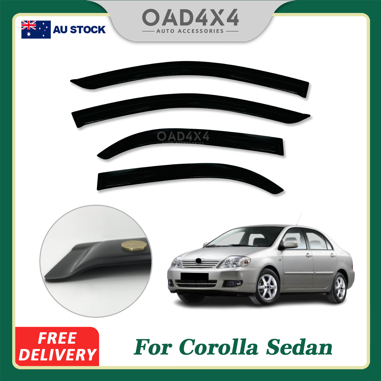 Weather Shields for Toyota Corolla Sedan 2001-2007