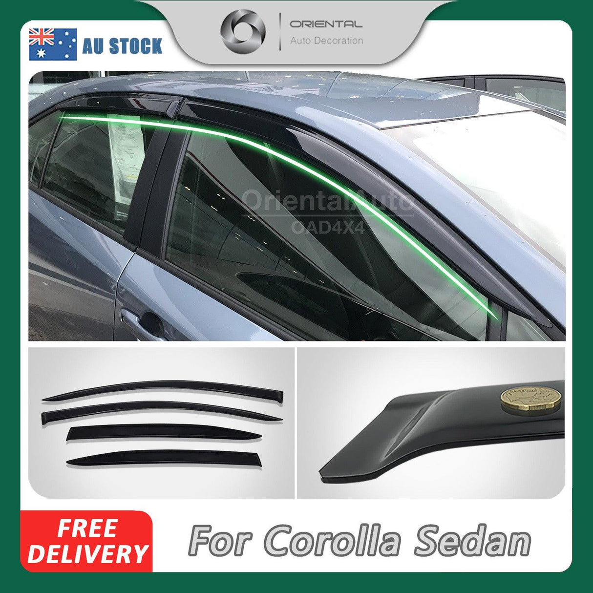 Weather Shields for Toyota Corolla Sedan 2019-Onwards
