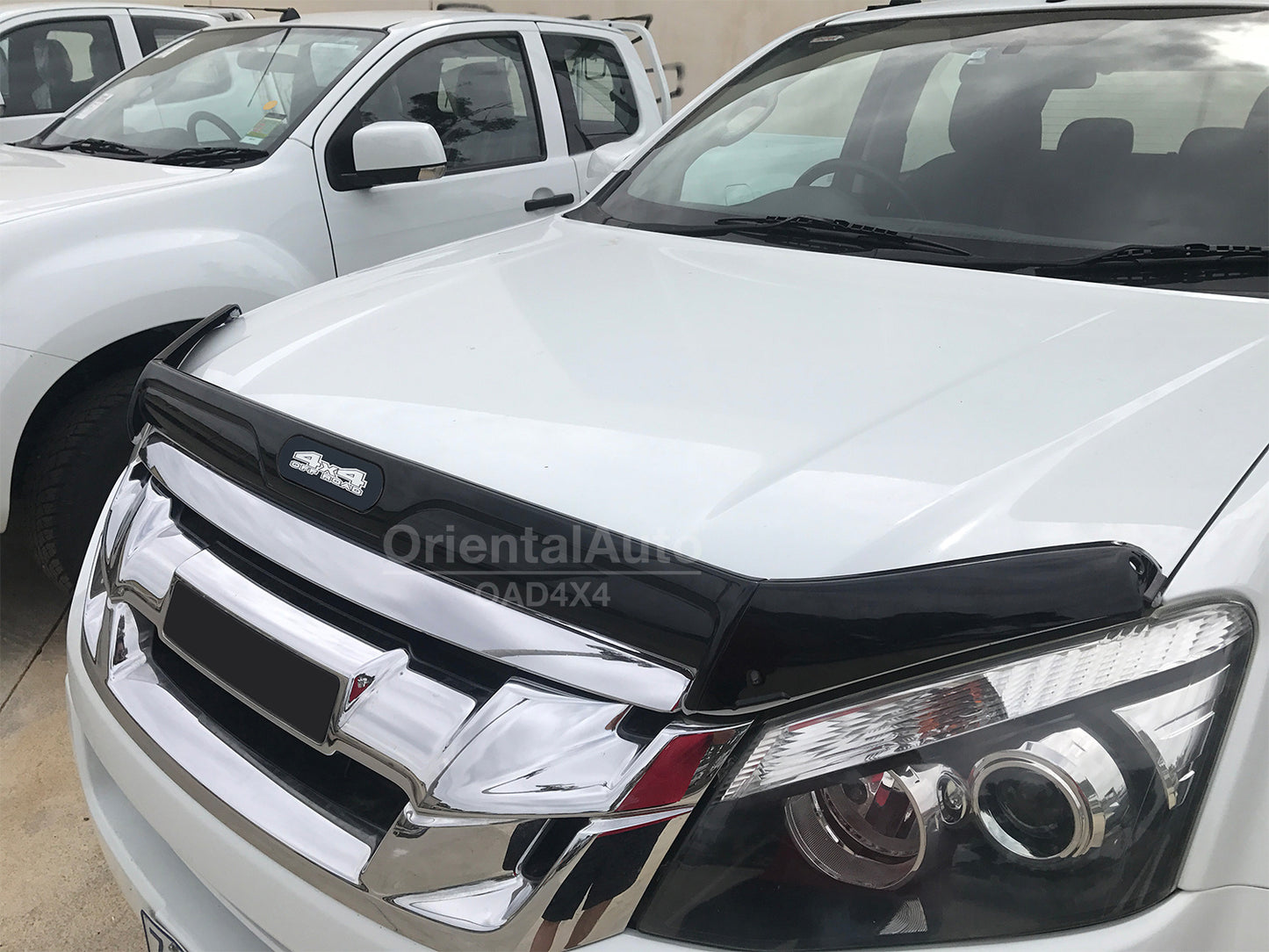 Injection Modeling Bonnet Protector & Injection Weathershield for ISUZU DMAX D-MAX Single / Extra Cab 2012-2016 Weather Shields Window Visor Hood Protector Bonnet Guard