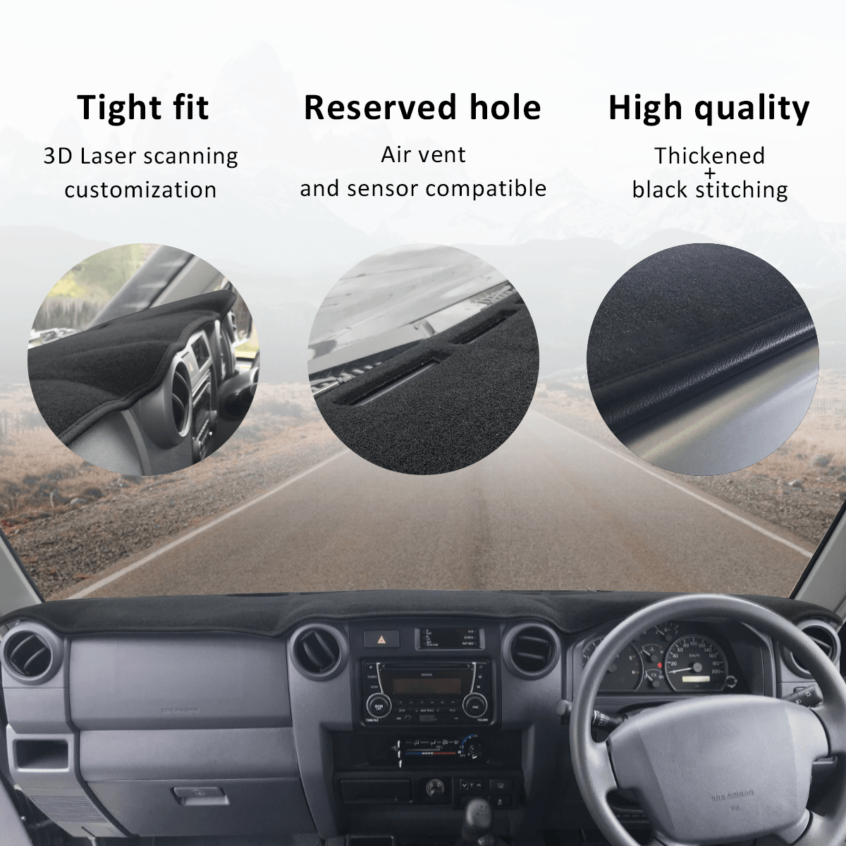 Pre-order Luxury Weather Shields & 3D Dash Mat for Toyota Landcruiser Land Cruiser 70 76 79 2009-2023 Weathershields Window Visors + Dashboard Cover for LC70 LC76 LC79