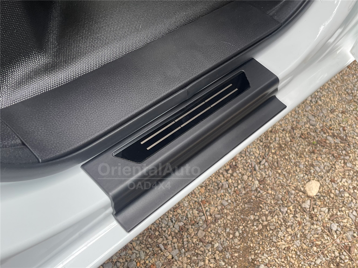 Black Door Sill Protector for Mazda BT-50 BT50 Dual Cab 2020-Onwards Scuff Plates Door Sills Protector