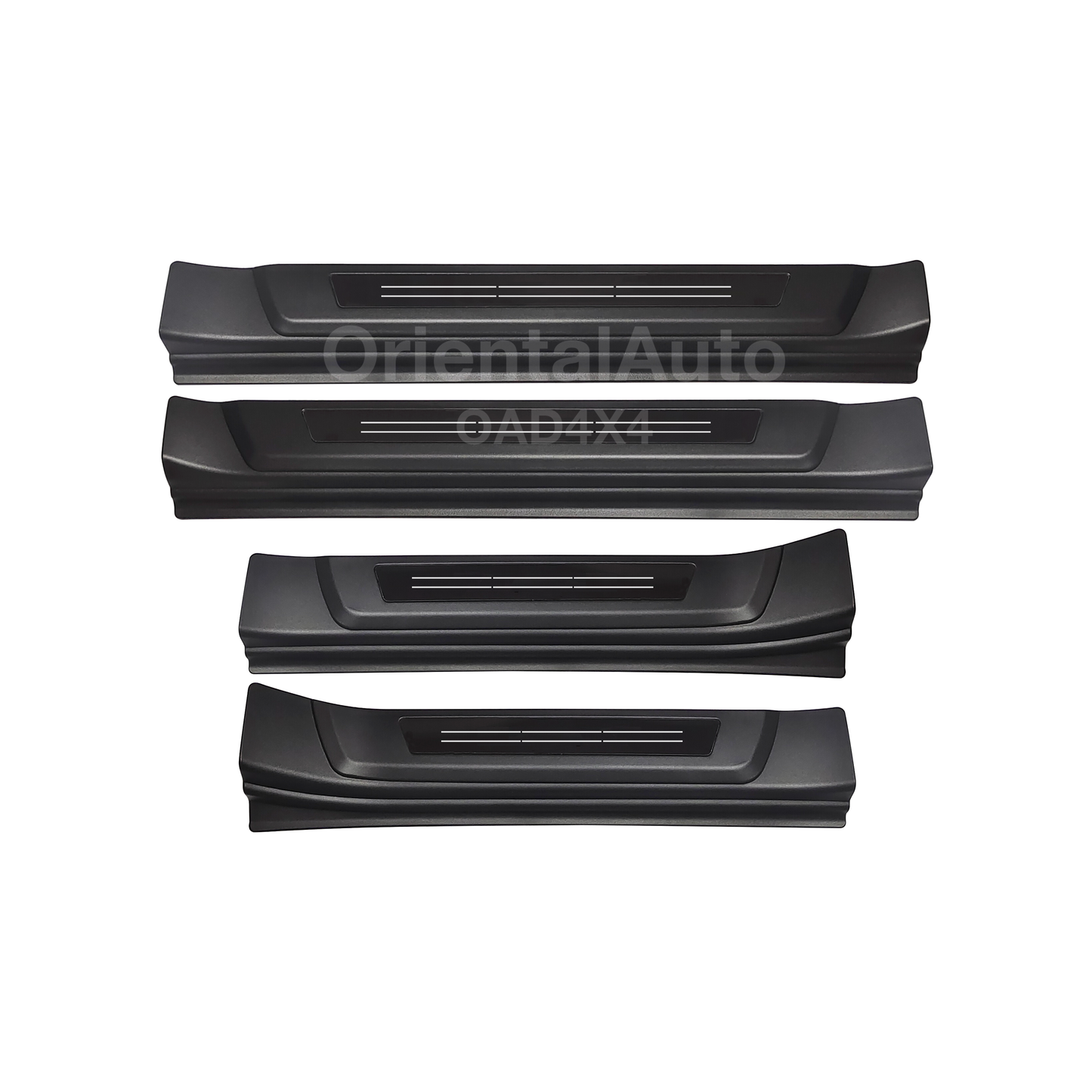 Black Door Sill Protector for Toyota Fortuner 2015-Onwards Stainless Steel Scuff Plates Door Sills Protector