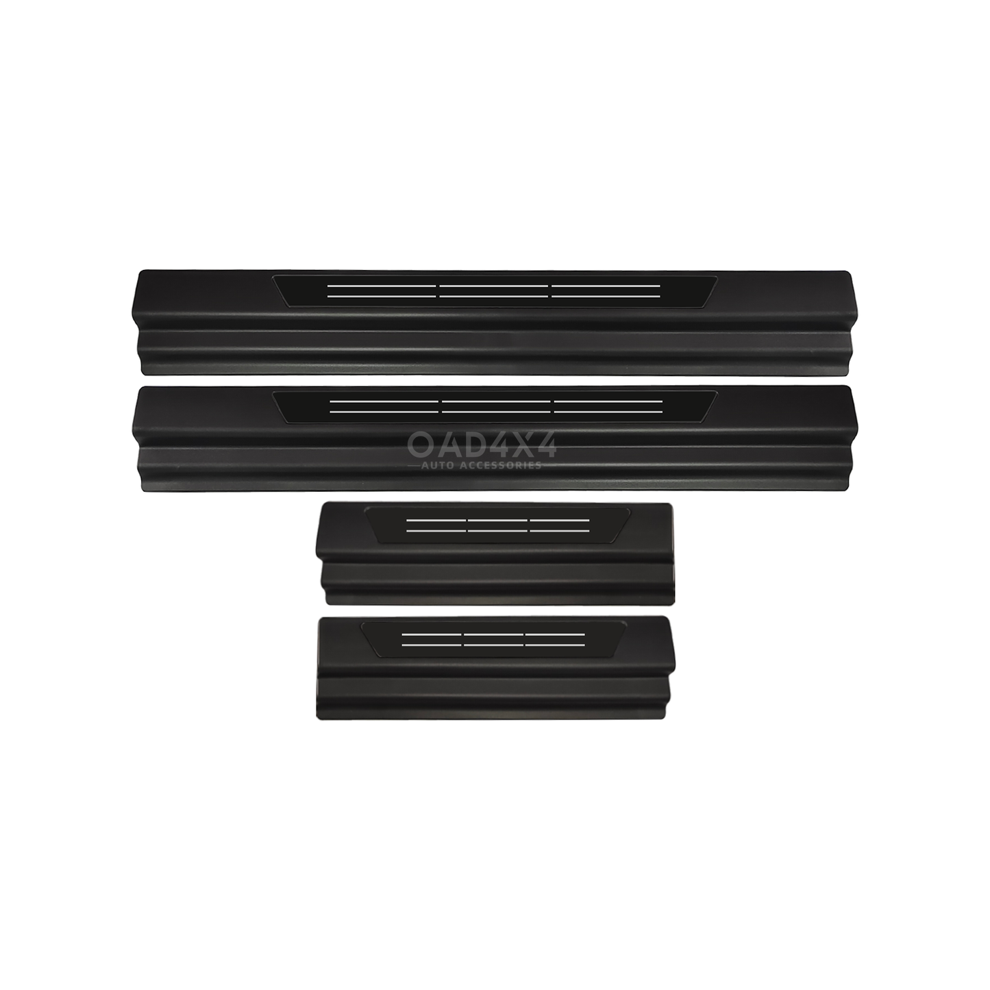 Black Door Sill Protector for Nissan Navara NP300 Dual Cab Stainless Steel Scuff Plates Door Sills Protector