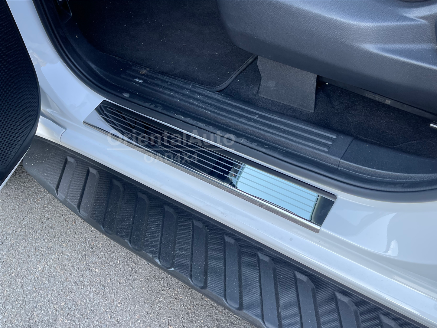 Pre-order Stainless Steel Door Sills For Volkswagen All-New Amarok Dual Cab NF Series 2023-Onwards MY23 Scuff Plate Side Kick Door Sill Protector