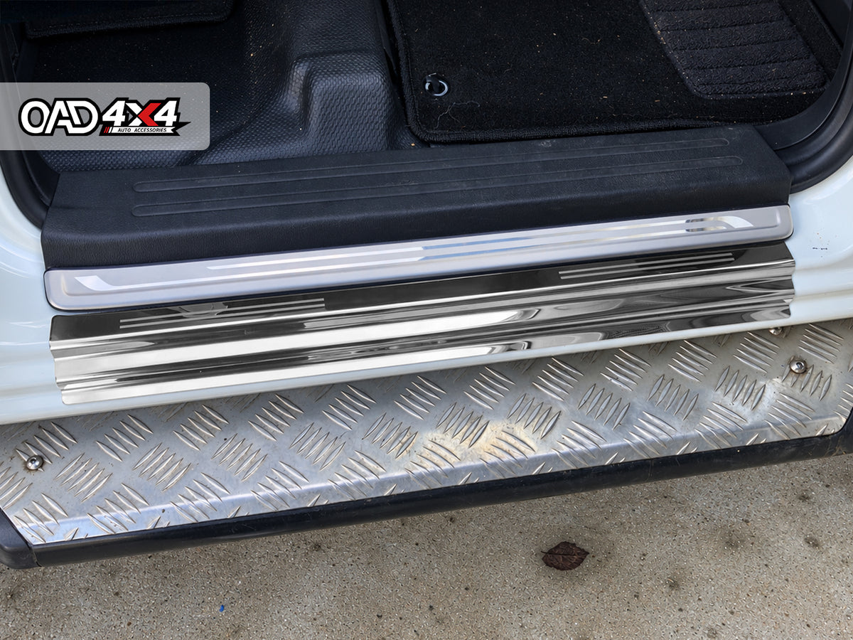 Stainless Steel Door Sill Protector for Mitsubishi Triton MQ MR Dual Cab 2015-2024