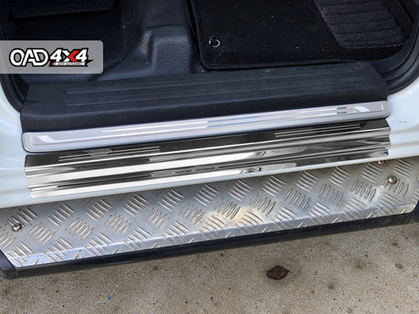 Stainless Steel Door Sill Protector for Mitsubishi Triton MQ MR Dual Cab 2015-2024