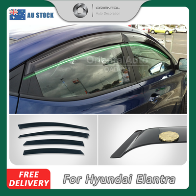 Premium Weathershields Weather Shields Window Visor For Hyundai Elantra MD Series 2011-2015