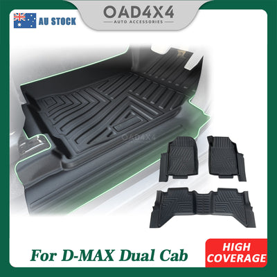 5D TPE Floor Mats fit ISUZU D-MAX Dual Cab 2012-2020 Tailored Door Sill Covered Floor Liner Car Mats for DMAX