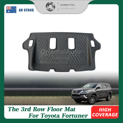 5D TPE 3rd / Third Row Floor Mat for Toyota Fortuner 2015-Onwards Car Mats Floor Mats Liner