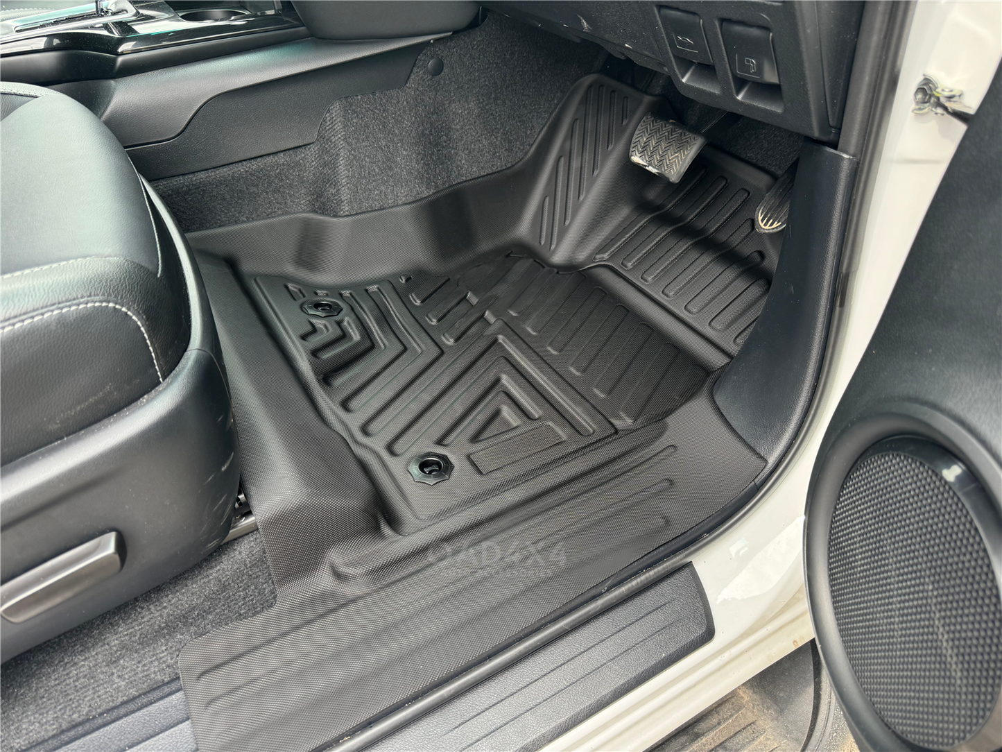 5D TPE Floor Mats & 3D Cargo Mat for Toyota Fortuner 2015-Onwards Tailored Door Sill Covered Car Floor Mat Liner + Trunk Mat Boot Liner