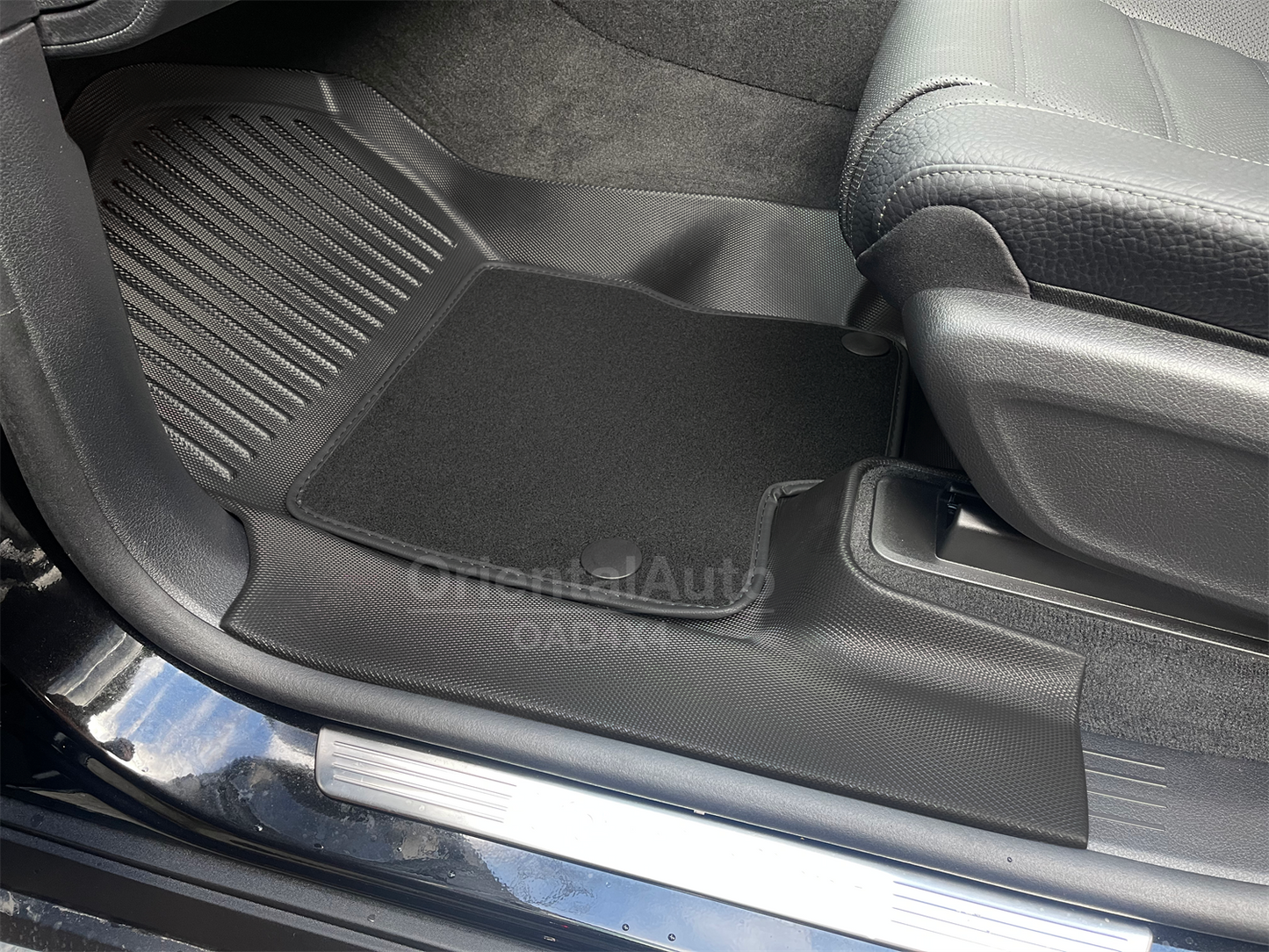 5D TPE Floor Mats & 3D Cargo Mat for Mercedes Benz GLS-CLASS X167 2019+  Upper Detachable Carpet Floor Mat with Door Sills Covered + Boot Mat