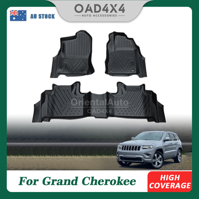 5D TPE Floor Mats for Jeep Grand Cherokee WK 2010-2021 Tailored Door Sill Covered Car Floor Mat Liner