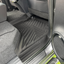 5D TPE Floor Mats & Black Door Sills Protector for Toyota Hilux Manual Dual Cab 2015-Onwards Tailored Door Sill Covered Floor Mat Liner + Stainless Steel Scuff Plates