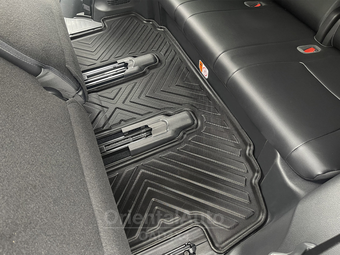 3 Rows TPE 5D Floor Mats & 3D Cargo Mat for Toyota Kluger GX GXL 2021-Onwards With Upper Detachable Carpet Door Sills Covered Car Mats + Boot Mat