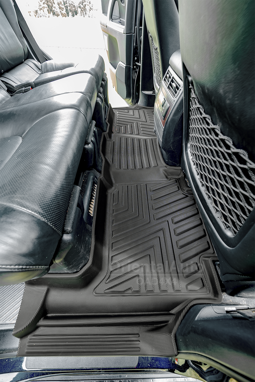 OAD 2 Rows Floor Mats & 3D Cargo Mat Boot Mat for Lexus LX570 2013-2021 5D TPE Door Sill Covered