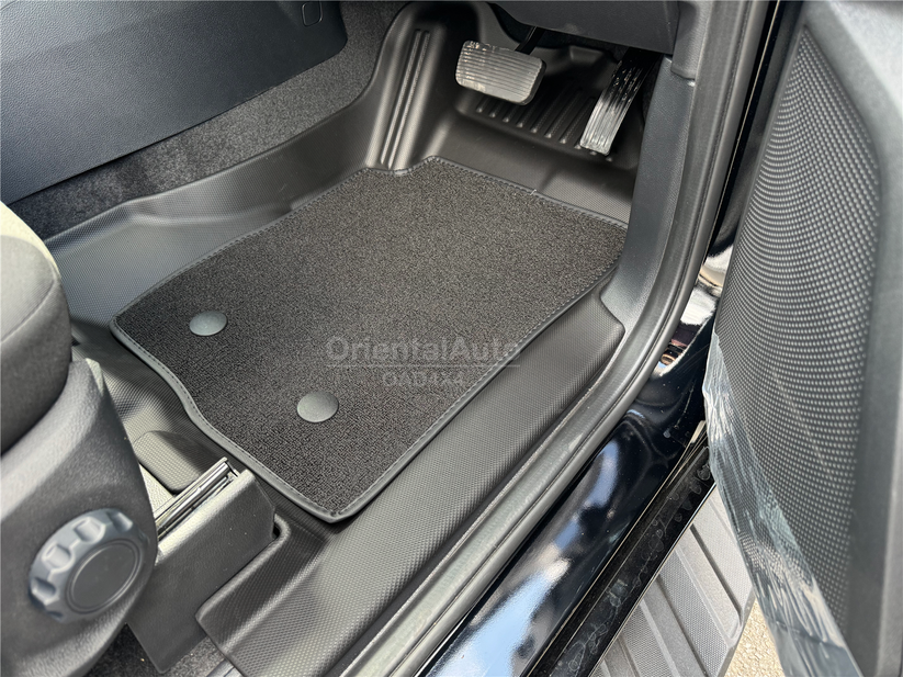 5D TPE Detachable Carpet Floor Mats for Volkswagen Amarok NF Series Dual Cab 2023-Onwards Tailored TPE Door Sill Covered Floor Mat Liner Car Mats