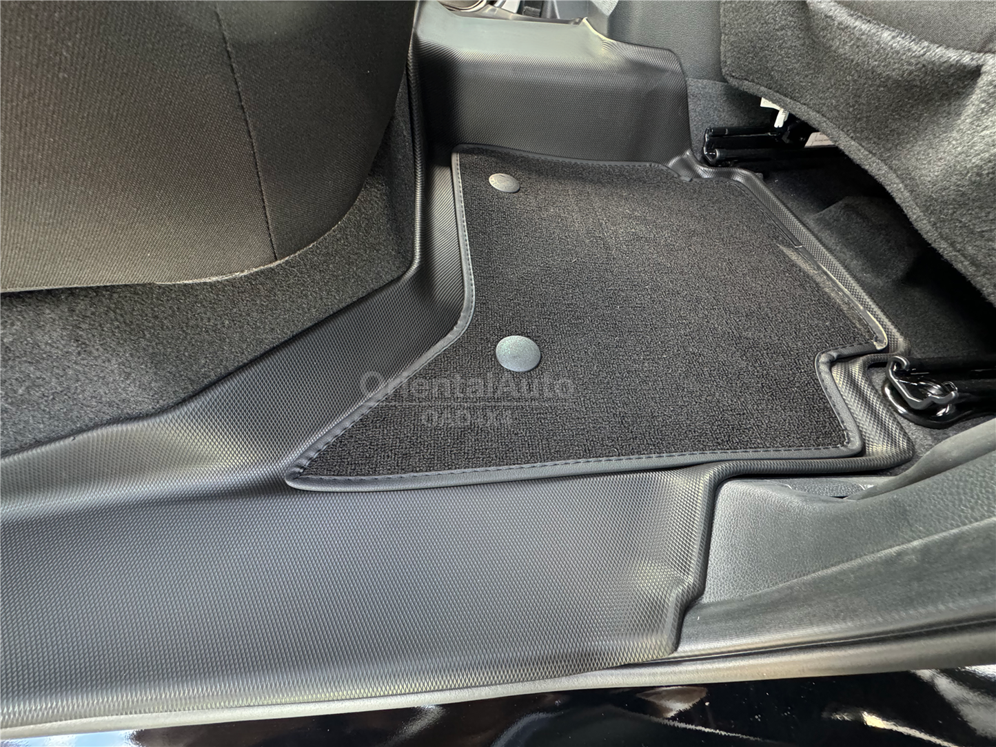 5D TPE Detachable Carpet Floor Mats for Ford Ranger Next-Gen Dual Cab 2022-Onwards Tailored Door Sill Covered Floor Mat Liner