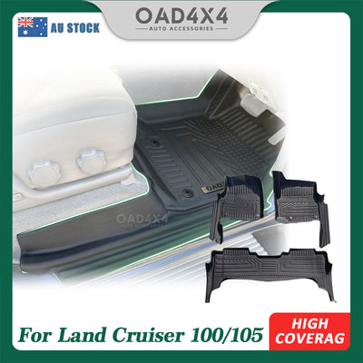 5D TPE Floor Mats for Toyota LandCruiser 100 /105 1998-2007 Door Sill Covered Car Floor Mats Liner for LC100/105