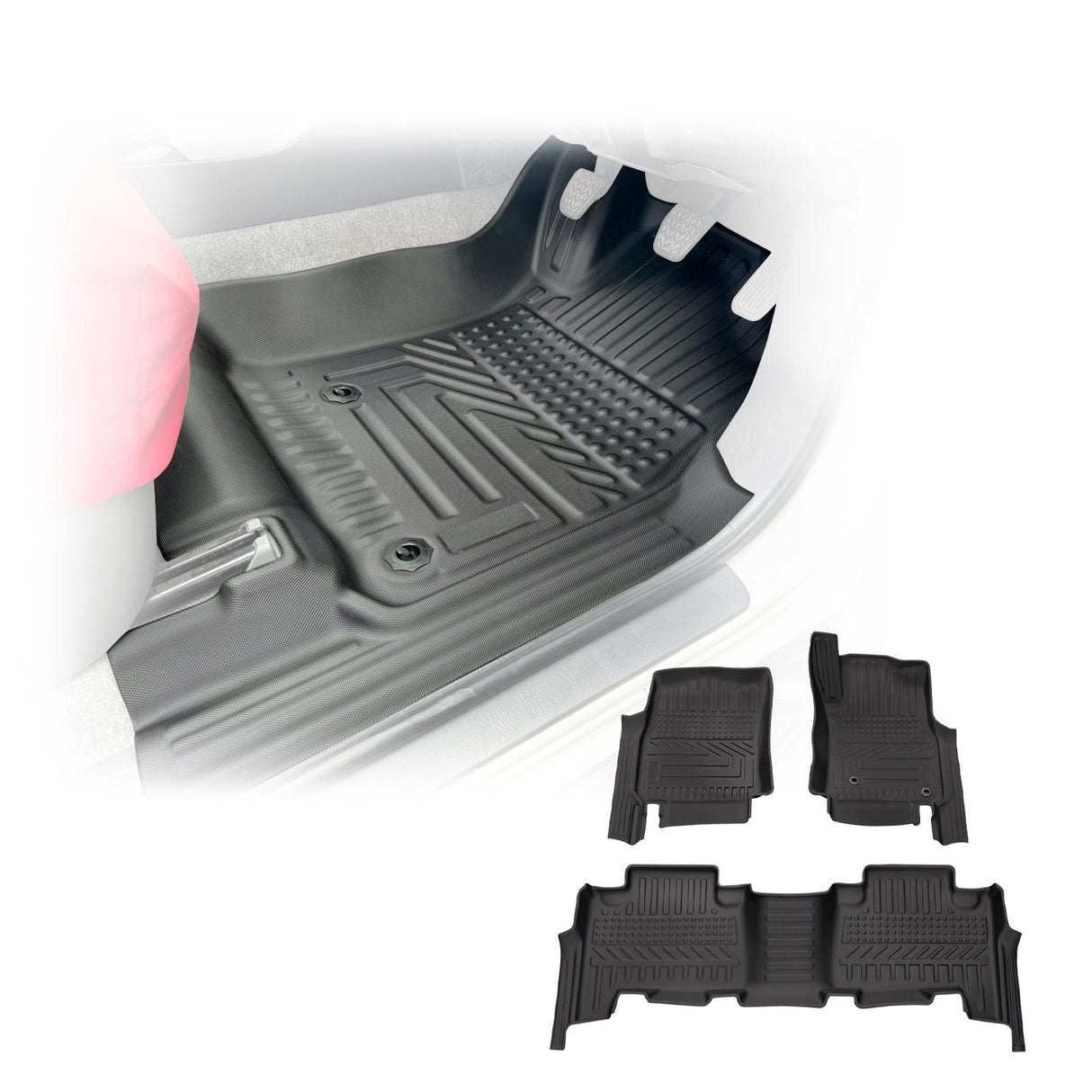 5D TPE Car Floor Mats for Toyota Land Cruiser Prado 120 Auto Transmission 2003-2009