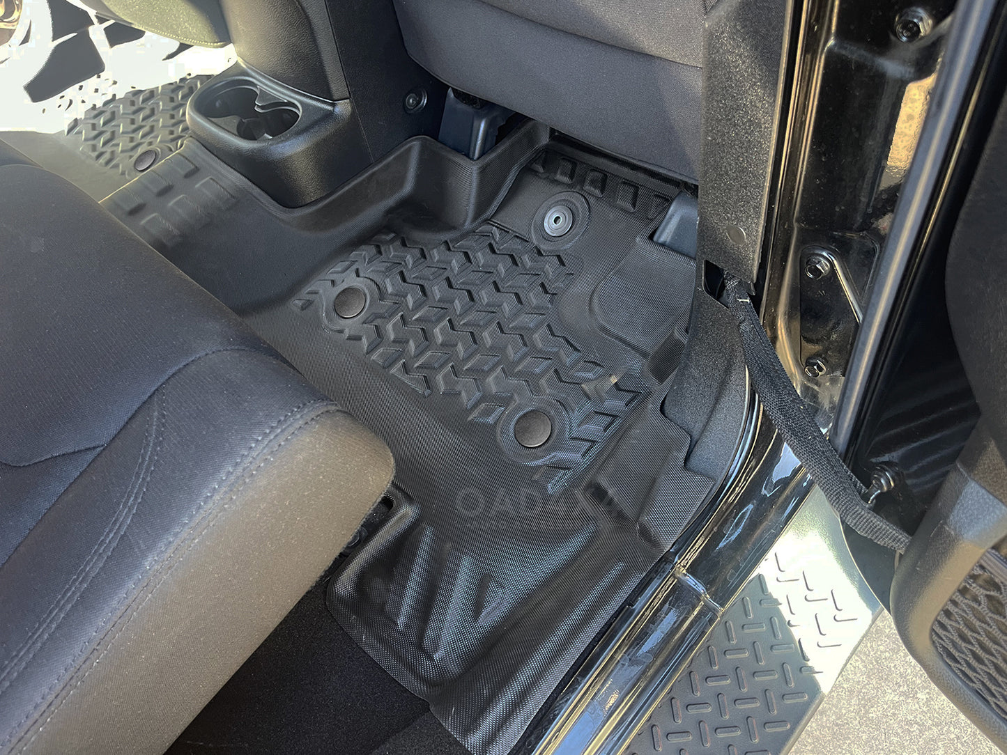 5D Floor Mats for Jeep Wrangler JK Series 2012-2018 Tailored TPE Door Sill Covered Floor Mat Liner
