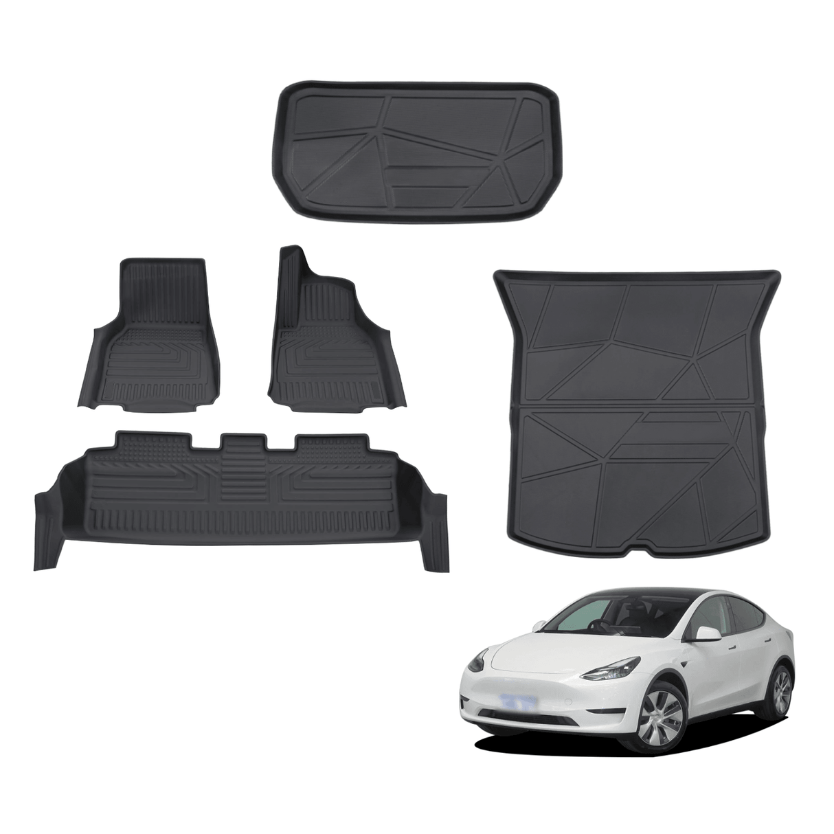 5D TPE Car Floor Mats for Tesla Model Y 2022-2025