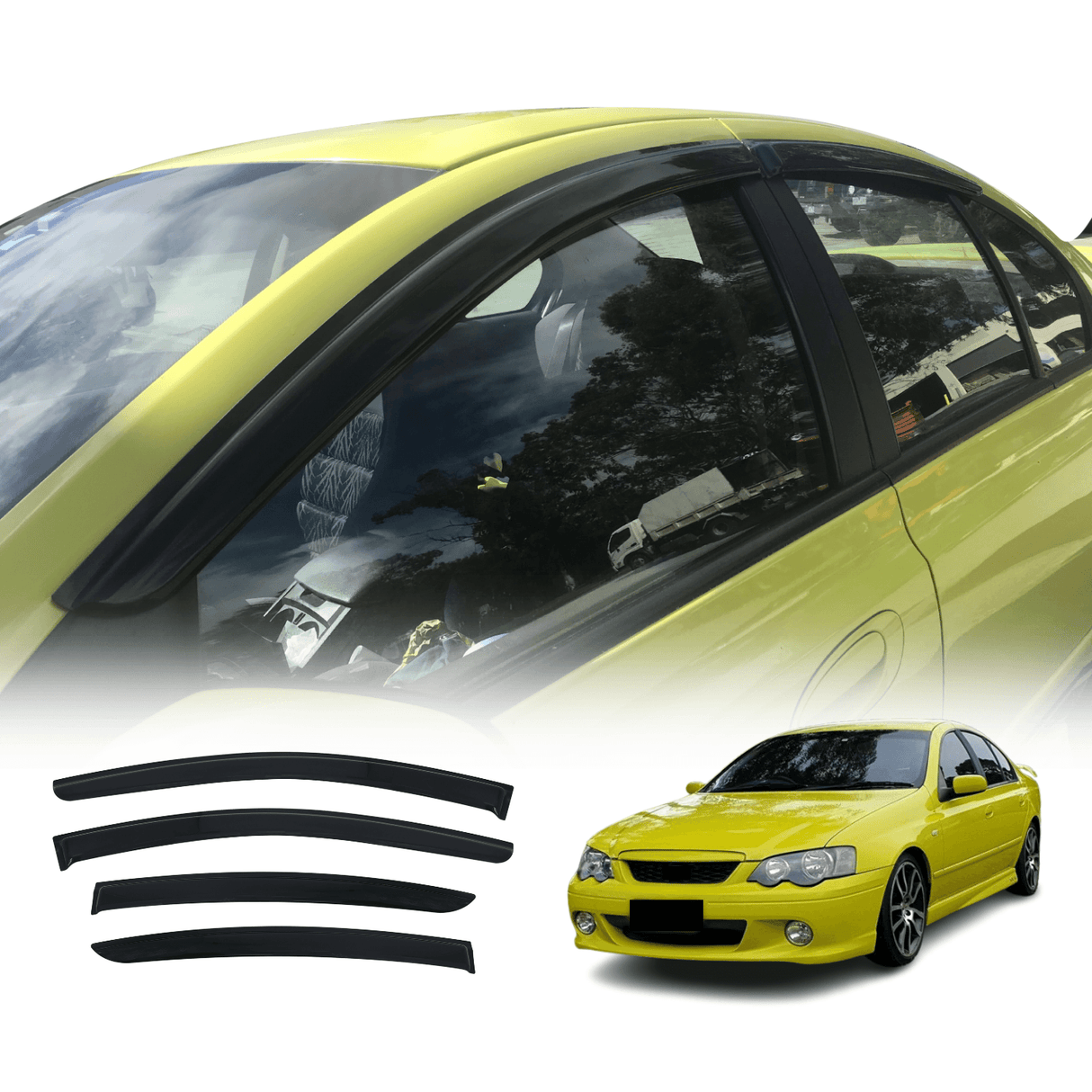 Weather Shields for Ford Falcon Fairmont BA BF Sedan 2002-2008