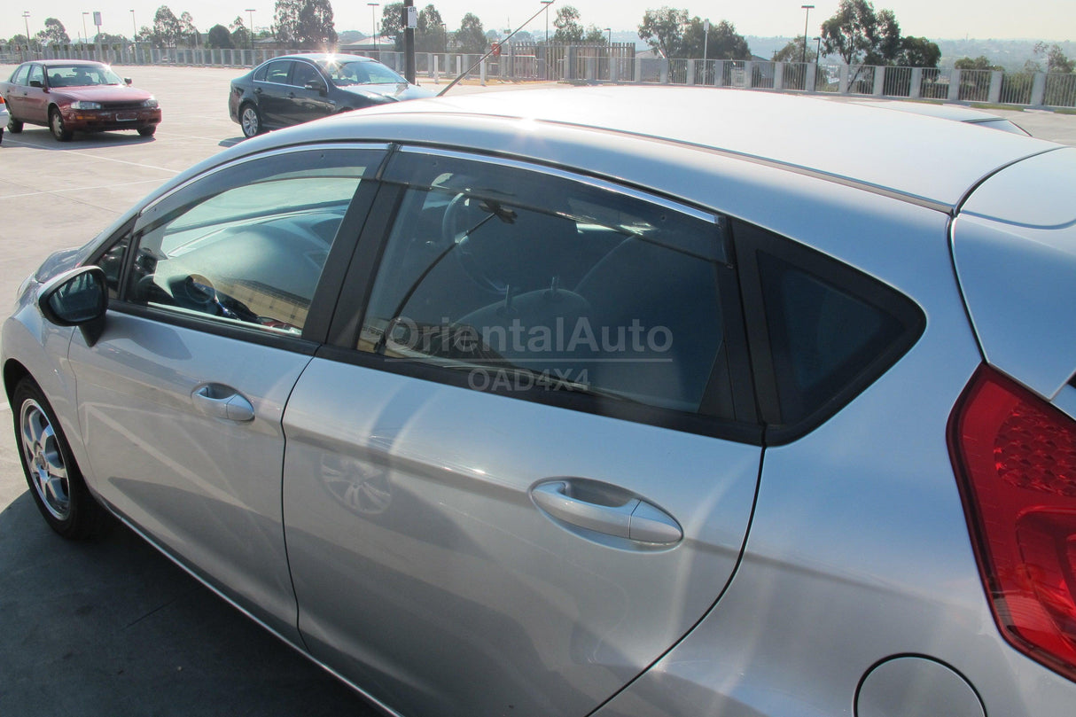 Chrome Edge Weather Shields for Ford Fiesta Hatch 2008-2019