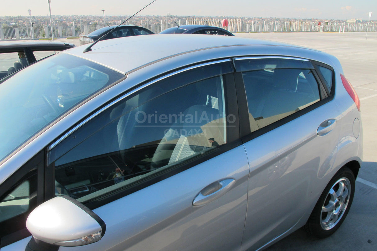 Chrome Edge Weather Shields for Ford Fiesta Hatch 2008-2019