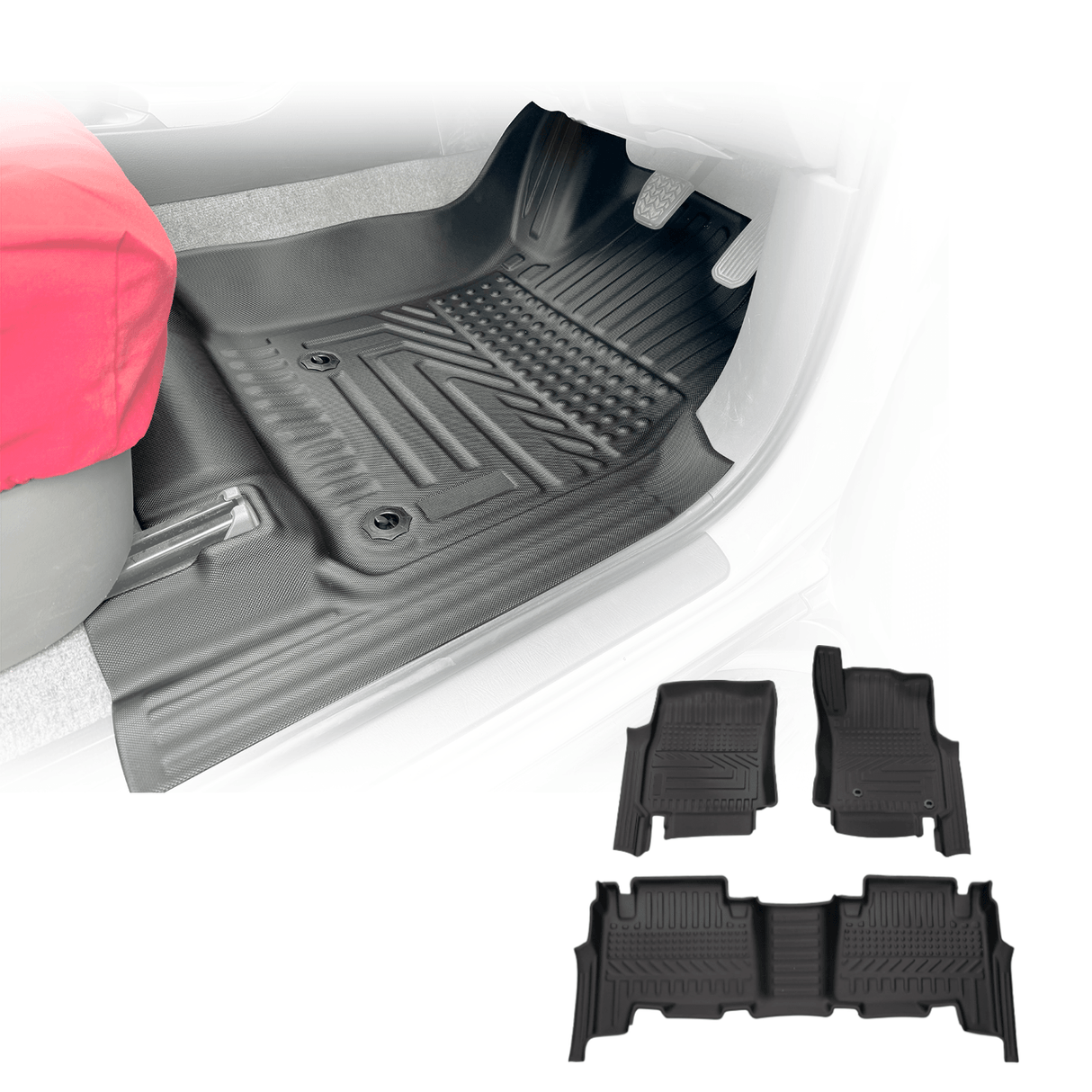 5D TPE Car Floor Mats for Toyota Land Cruiser Prado 120 Auto Transmission 2003-2009