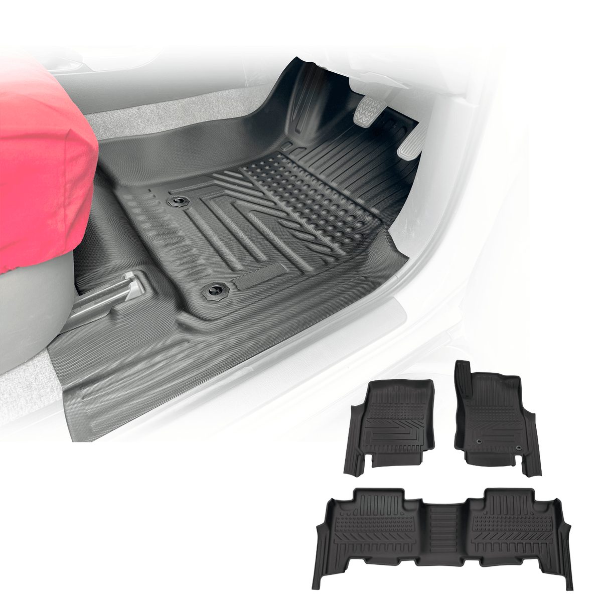 5D TPE Car Floor Mats for Toyota Land Cruiser Prado 120 Auto Transmission 2003-2009